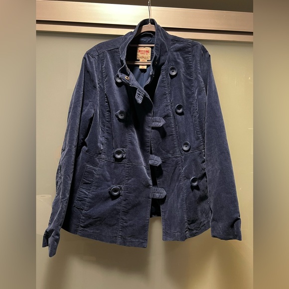 Mossimo Supply Co blue cotton velvet peacoat. Size XL. New with tags - Picture 4 of 8